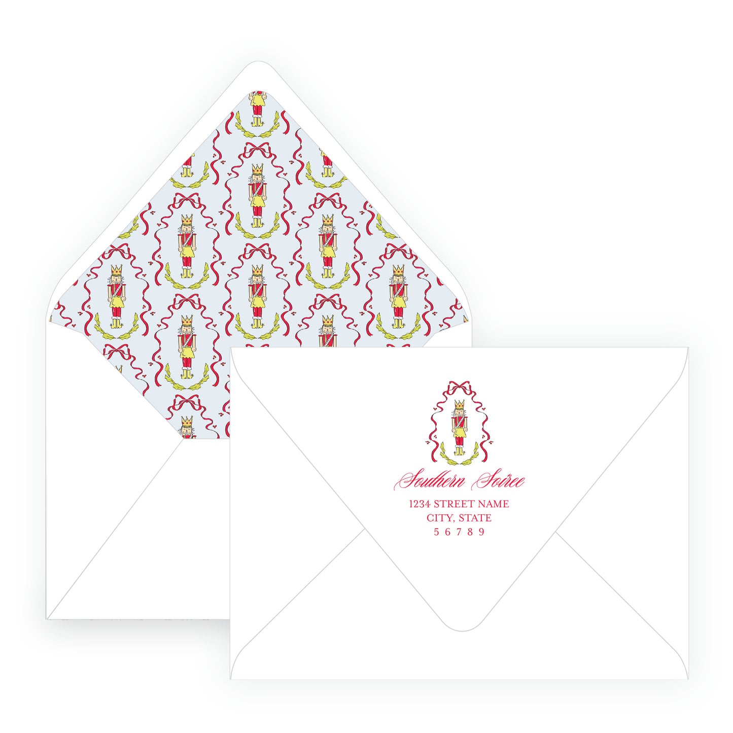 Holly Nutcracker Crest Blue