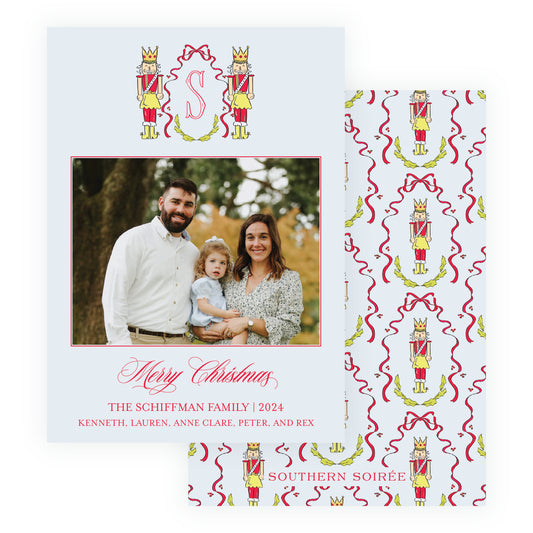 Holly Nutcracker Crest Blue