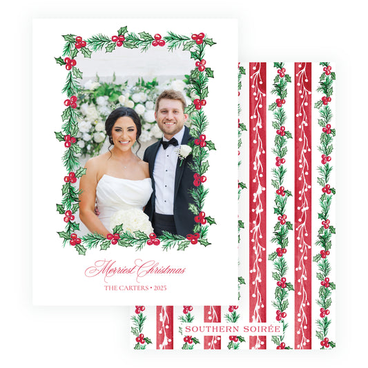 Plaid and Holly Frame