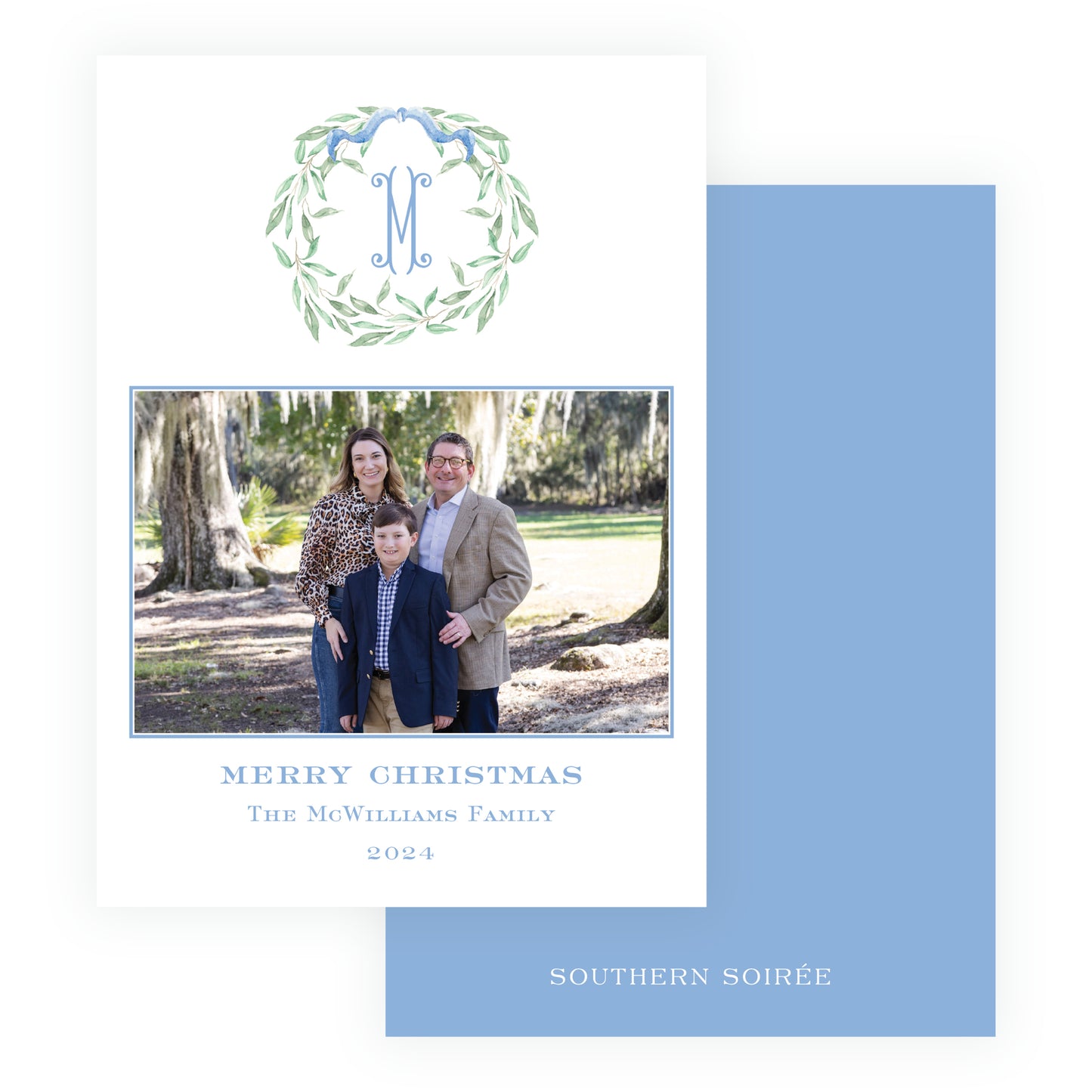 Olive Branches Blue Wreath