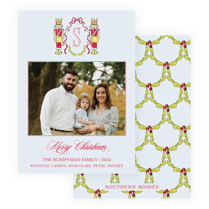 Holly Nutcracker Crest Blue