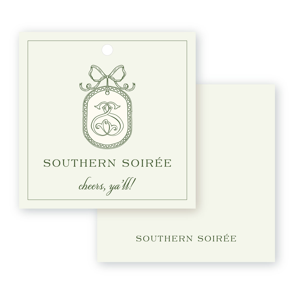 Custom square personalized hanging gift tags