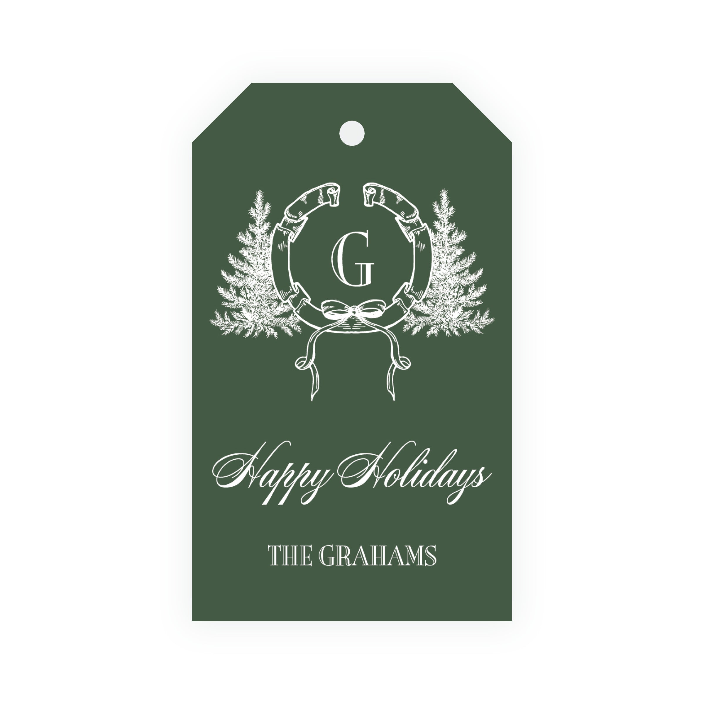 Heirloom Pine Crest Gift Tag (Customize Your Color)