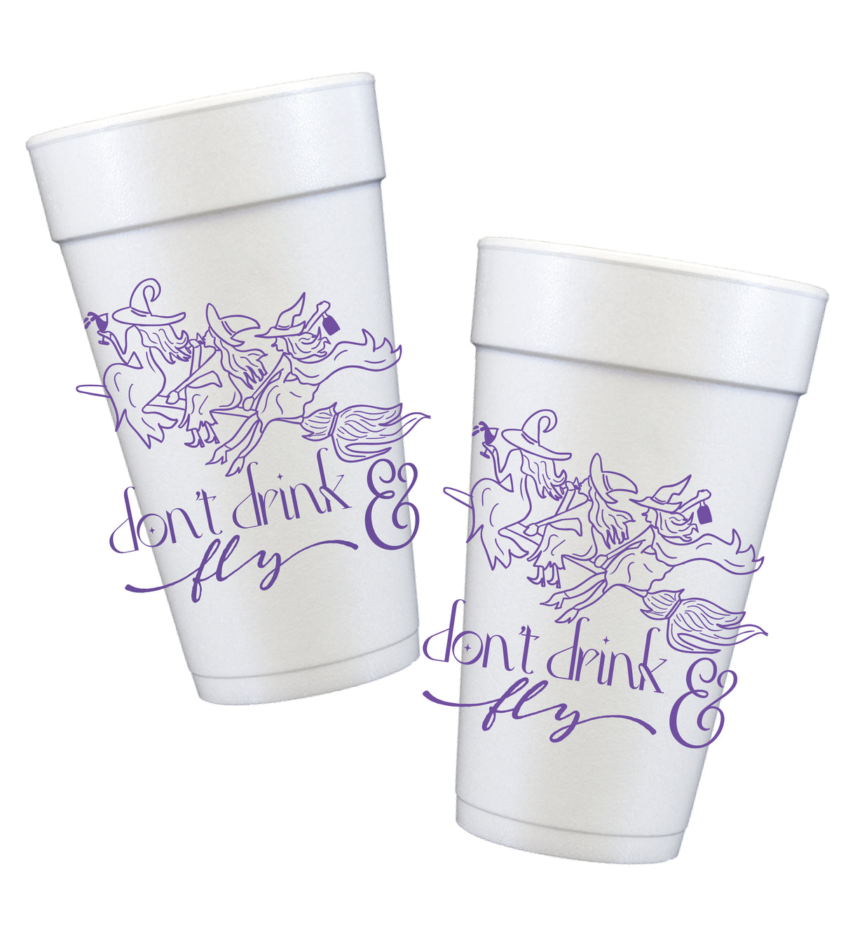 Don't Drink and Fly Styrofoam Cups | Halloween Party Cups