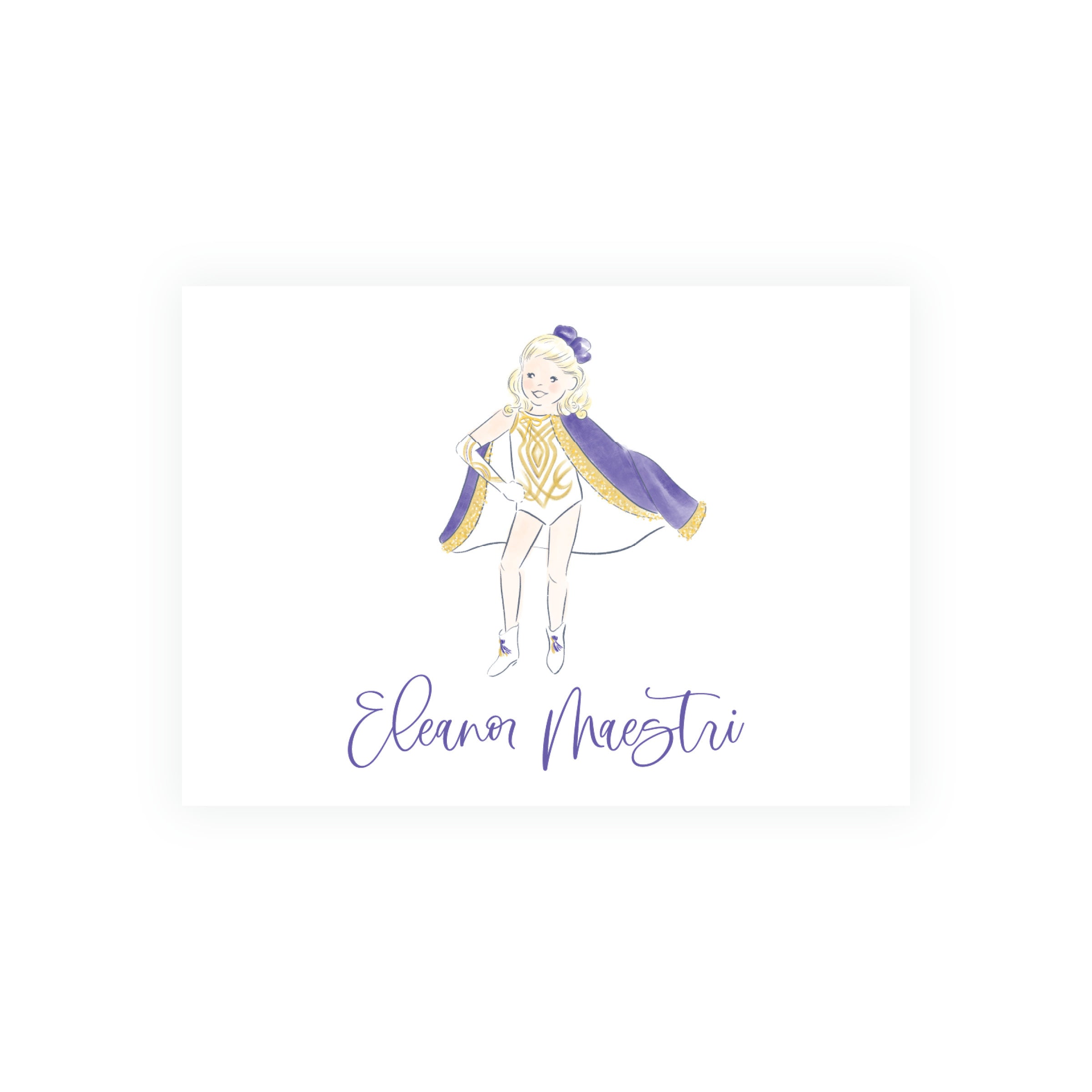 Purple and Gold Dance Team Gift Enclosure Cards – Team Spirit