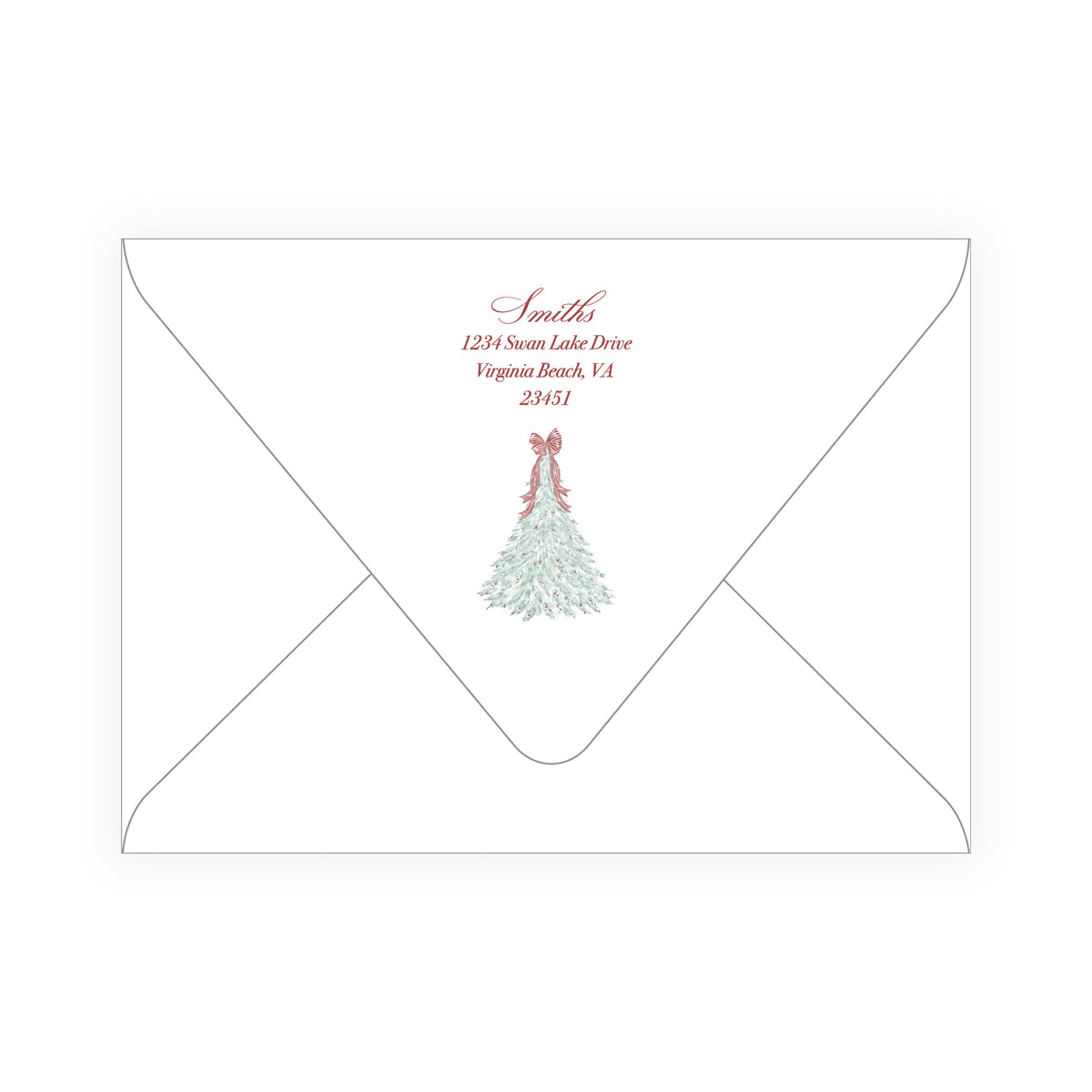 Yuletide Swans Berry Tree Landscape Christmas Photo Card