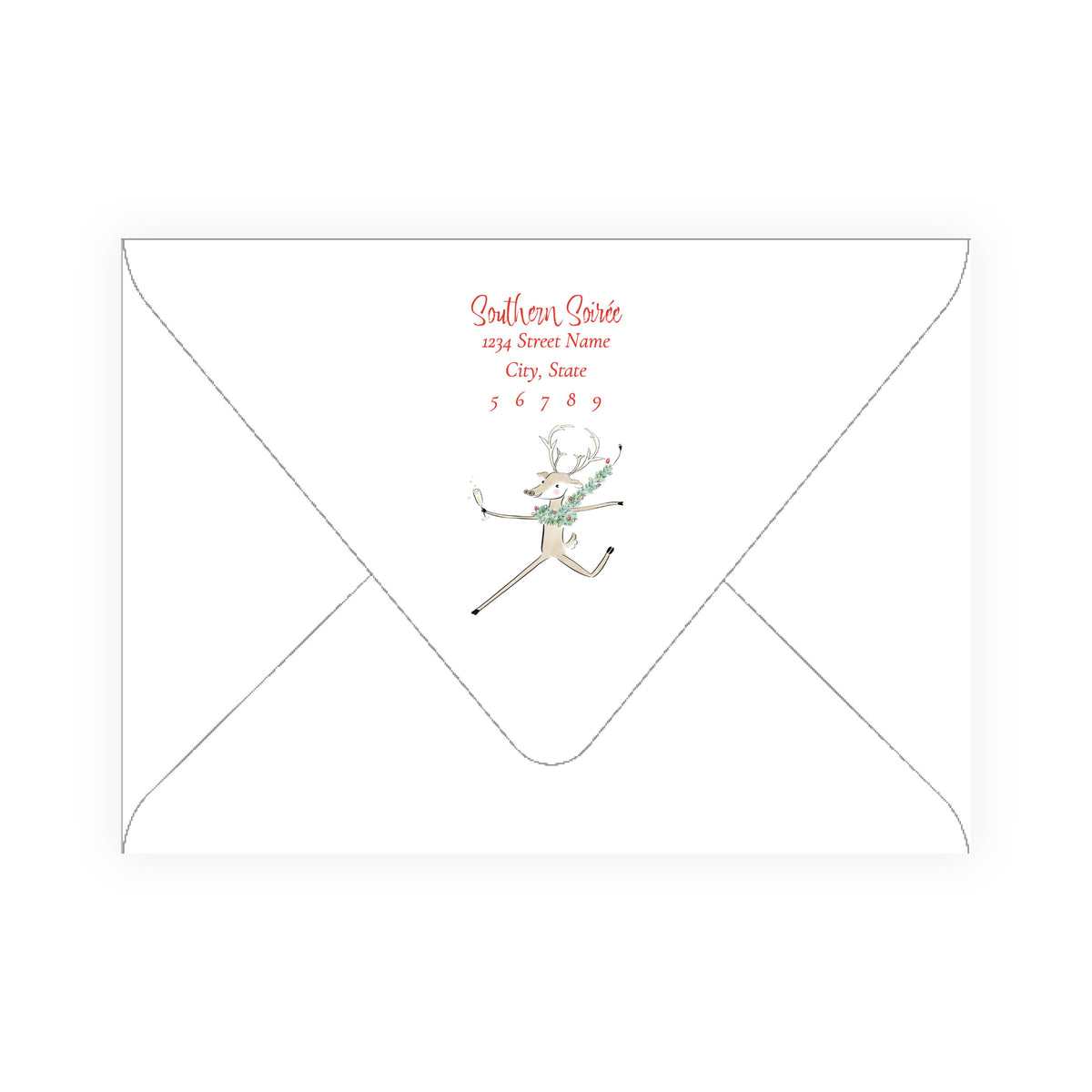 Reindeer Revelry Cocktails & Christmas Cheer Holiday Party Invitation