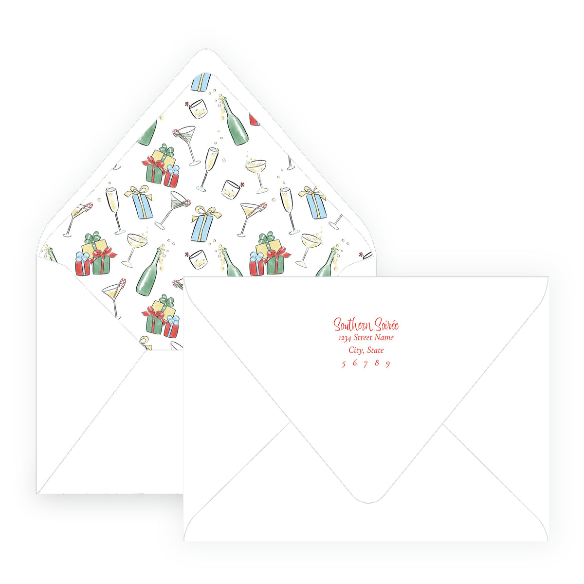 Reindeer Revelry Cocktails & Christmas Cheer Holiday Party Invitation