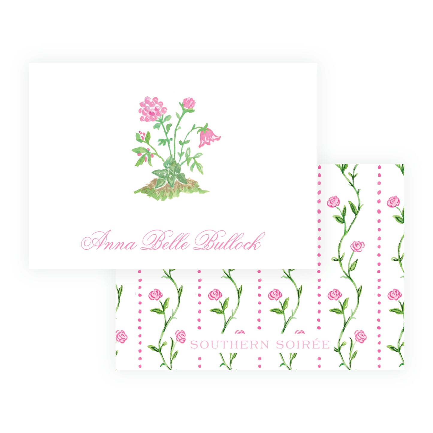 Personalized Tiny Petals garden bloom floral enclosure card