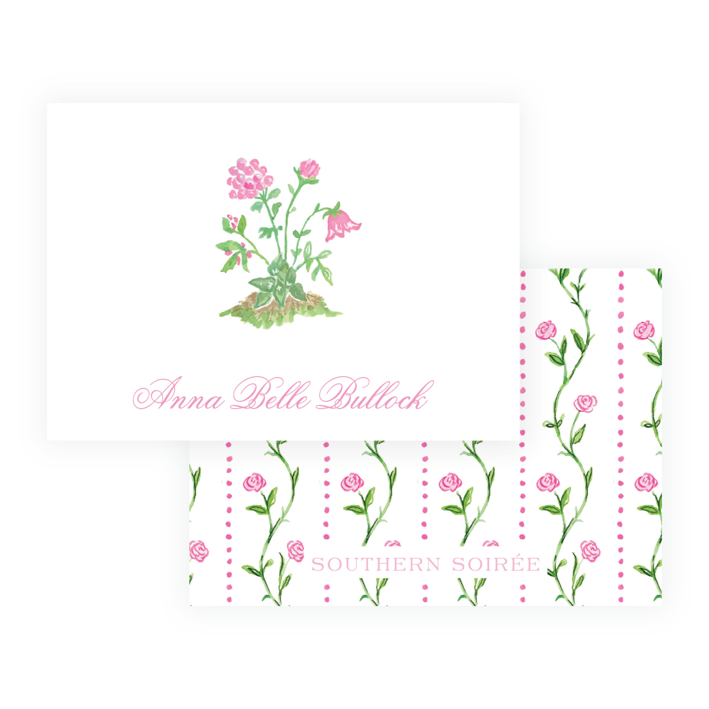 Personalized Tiny Petals garden bloom floral enclosure card