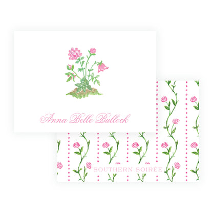Personalized Tiny Petals garden bloom floral enclosure card