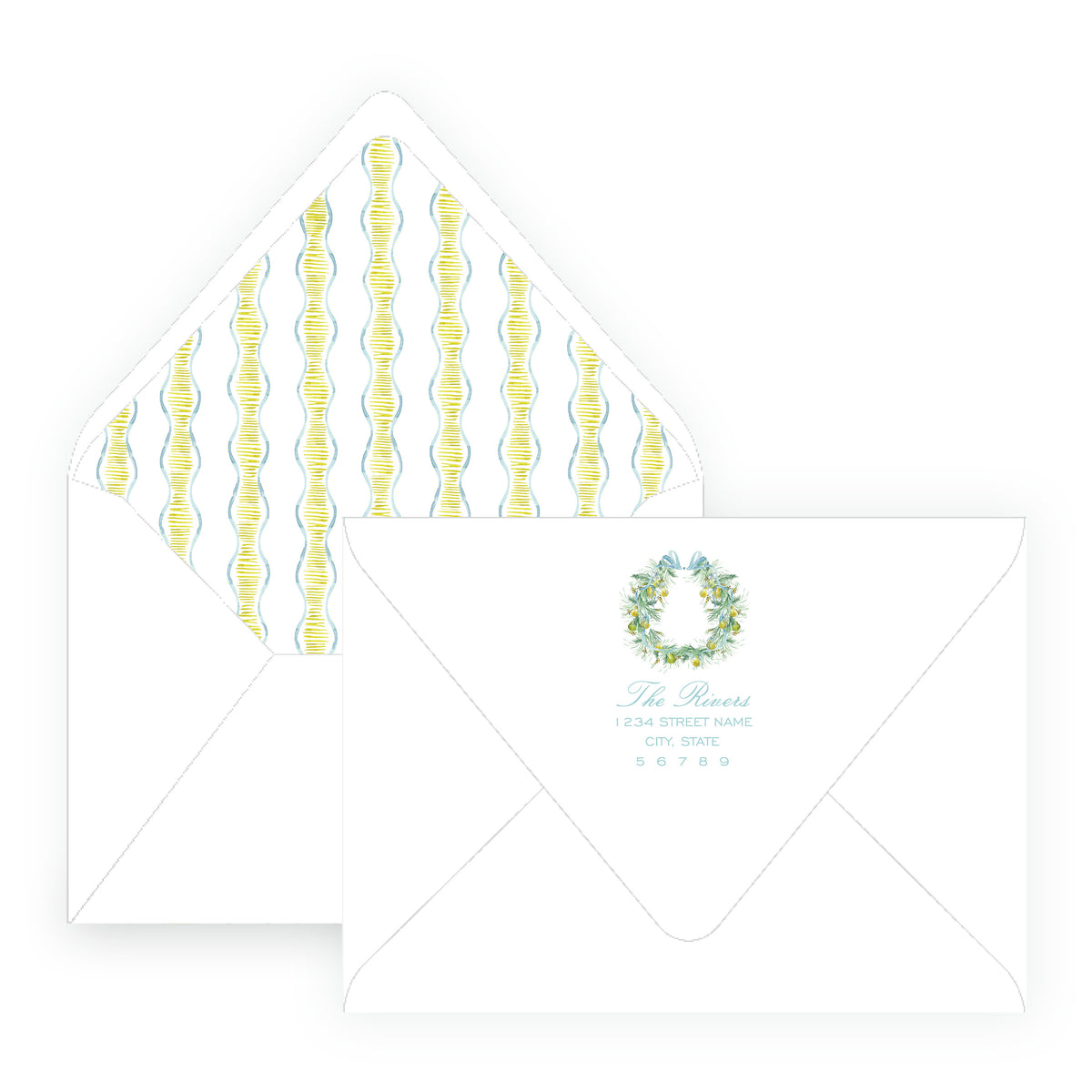 Evergreen & Pear – Full Frame Personalized Christmas Photo Card