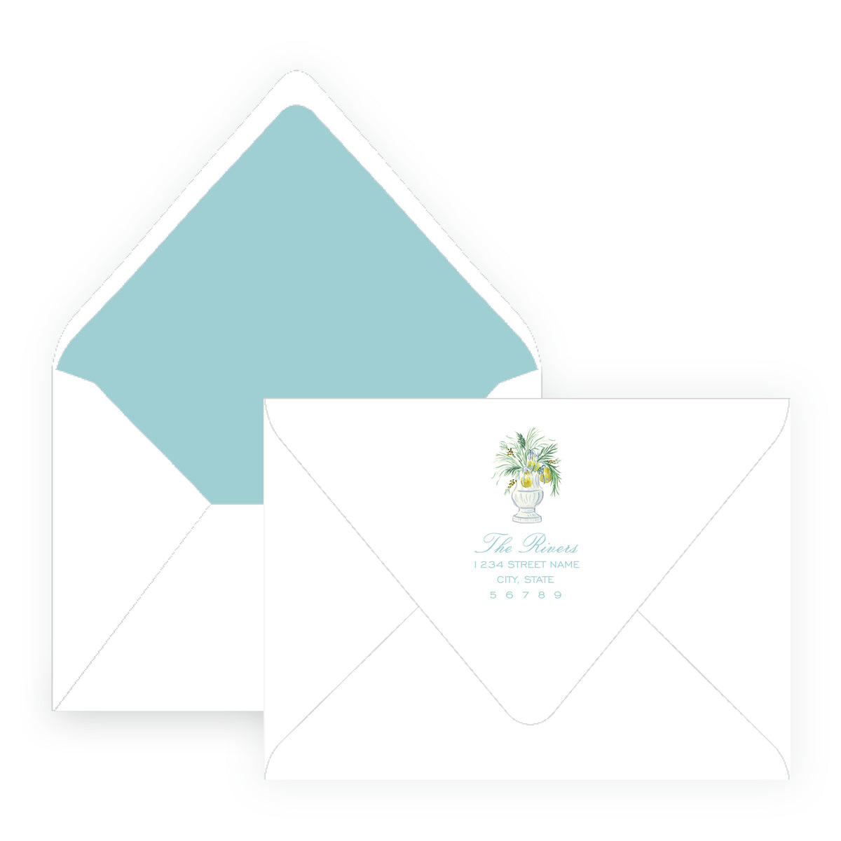 Evergreen & Pear – Full Frame Personalized Christmas Photo Card