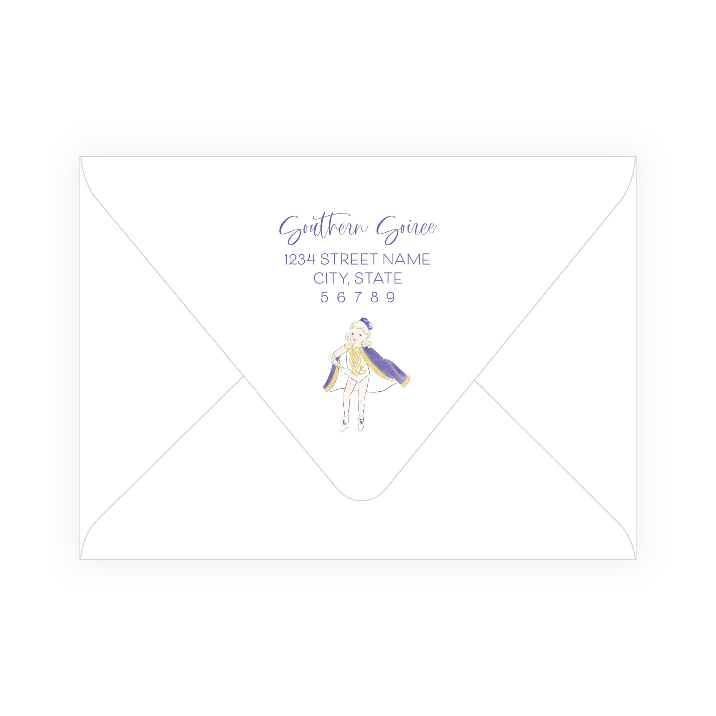Purple & Gold Team Spirit Dance Team Note Cards