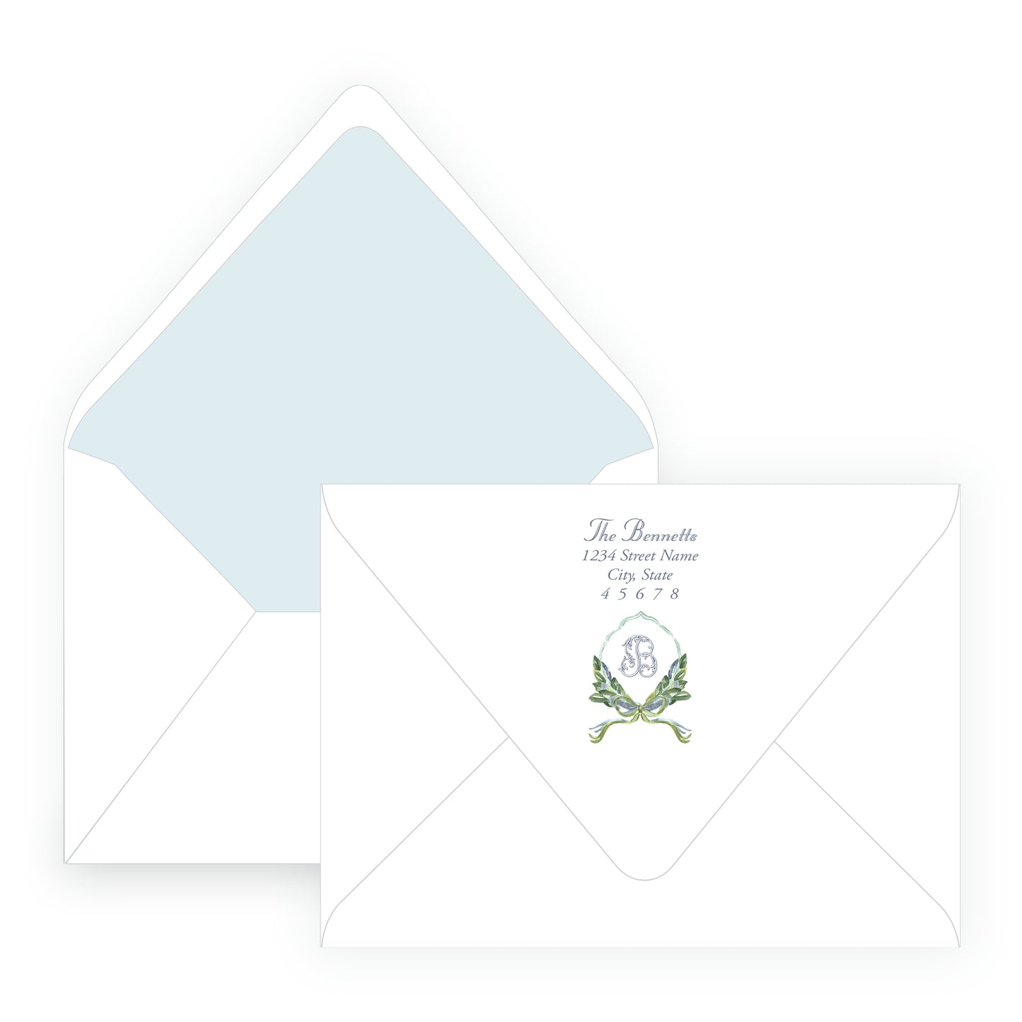 Blue Gathered Greens Colorful Frame