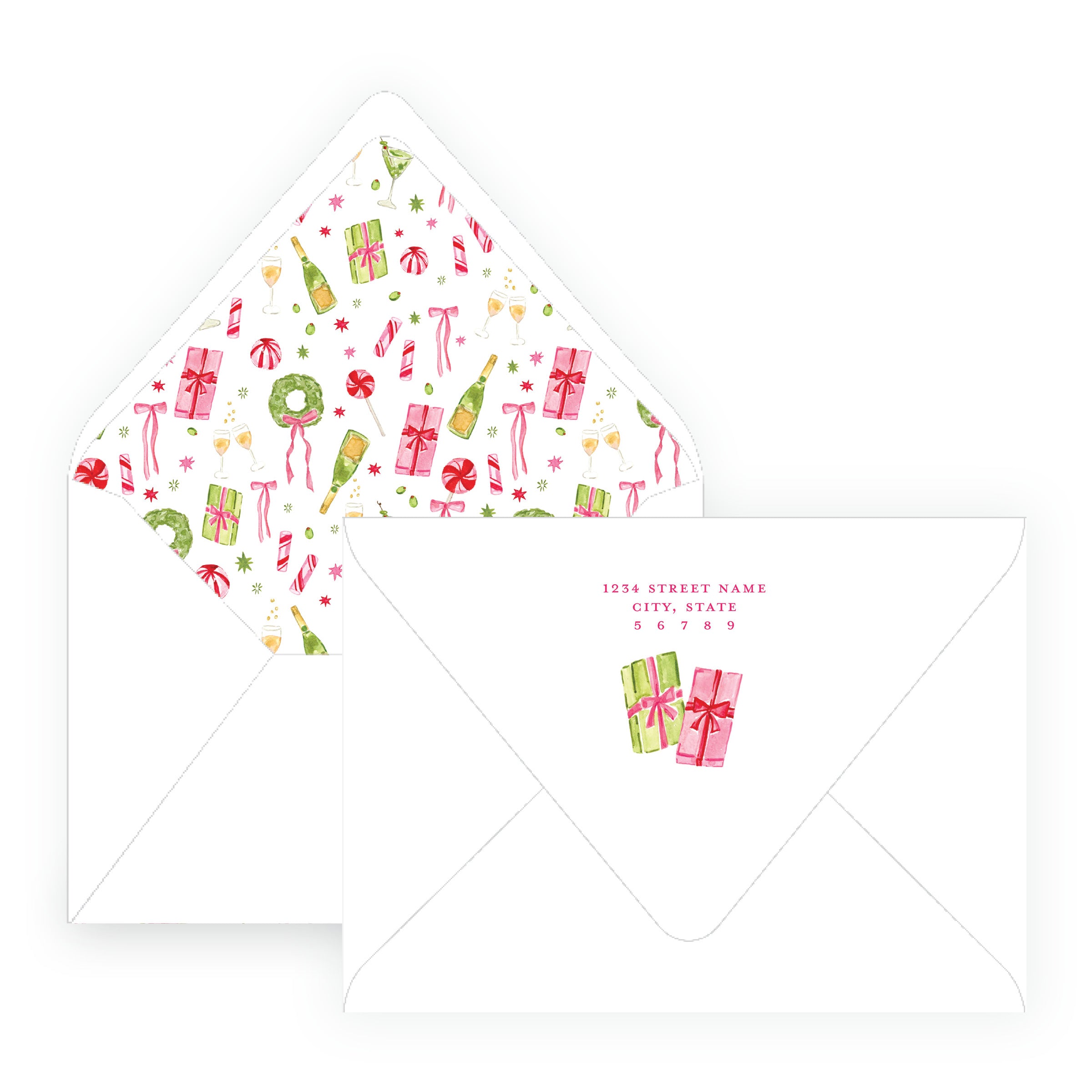 Martinis & Mistletoe Christmas Cocktail Party Invitation