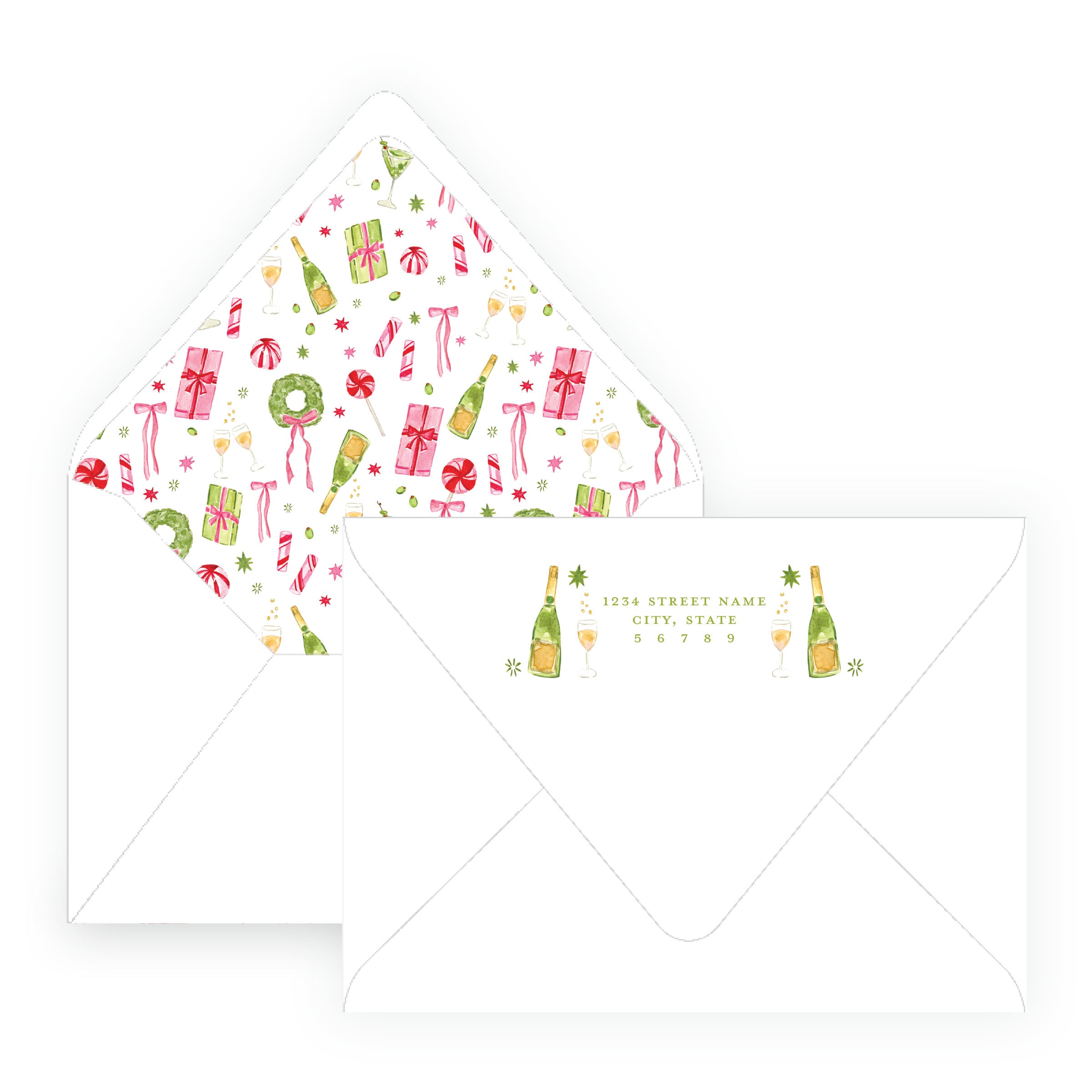 Martinis & Mistletoe Christmas Cocktail Party Invitation