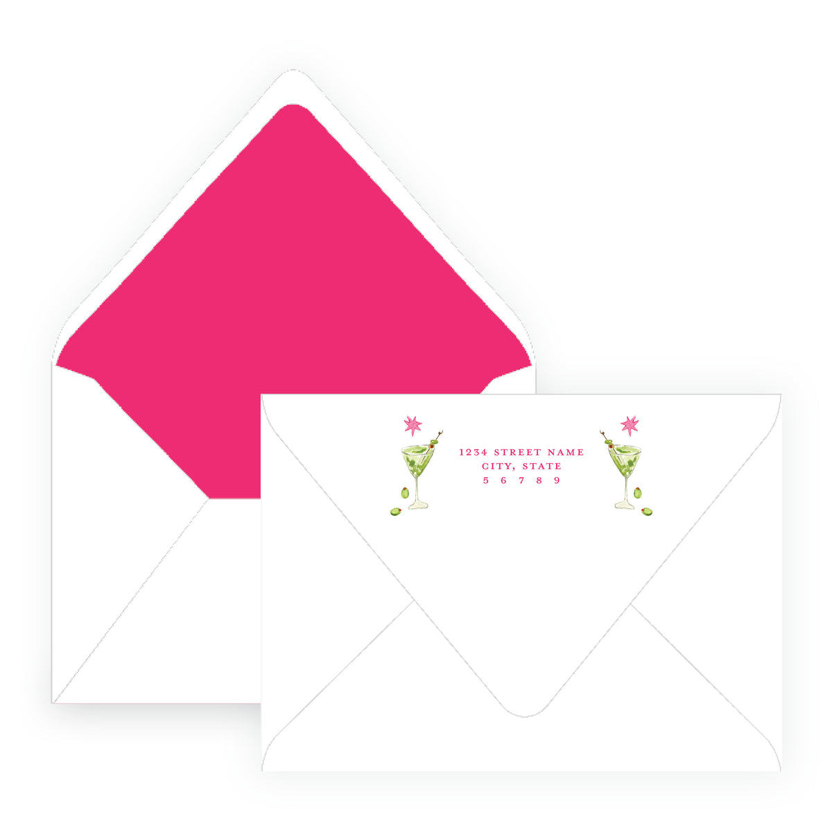 Martinis & Mistletoe Christmas Cocktail Party Invitation