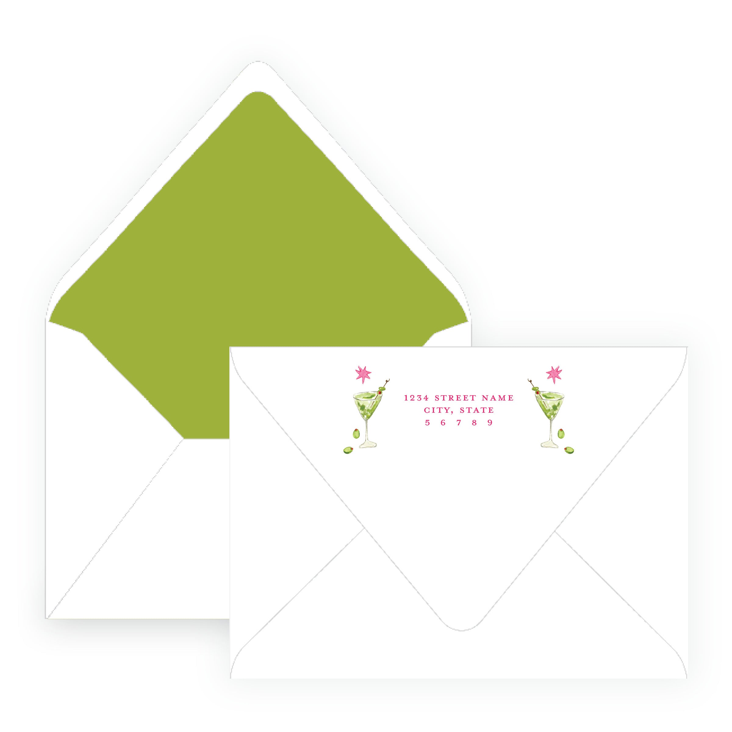 Martinis & Mistletoe Christmas Cocktail Party Invitation