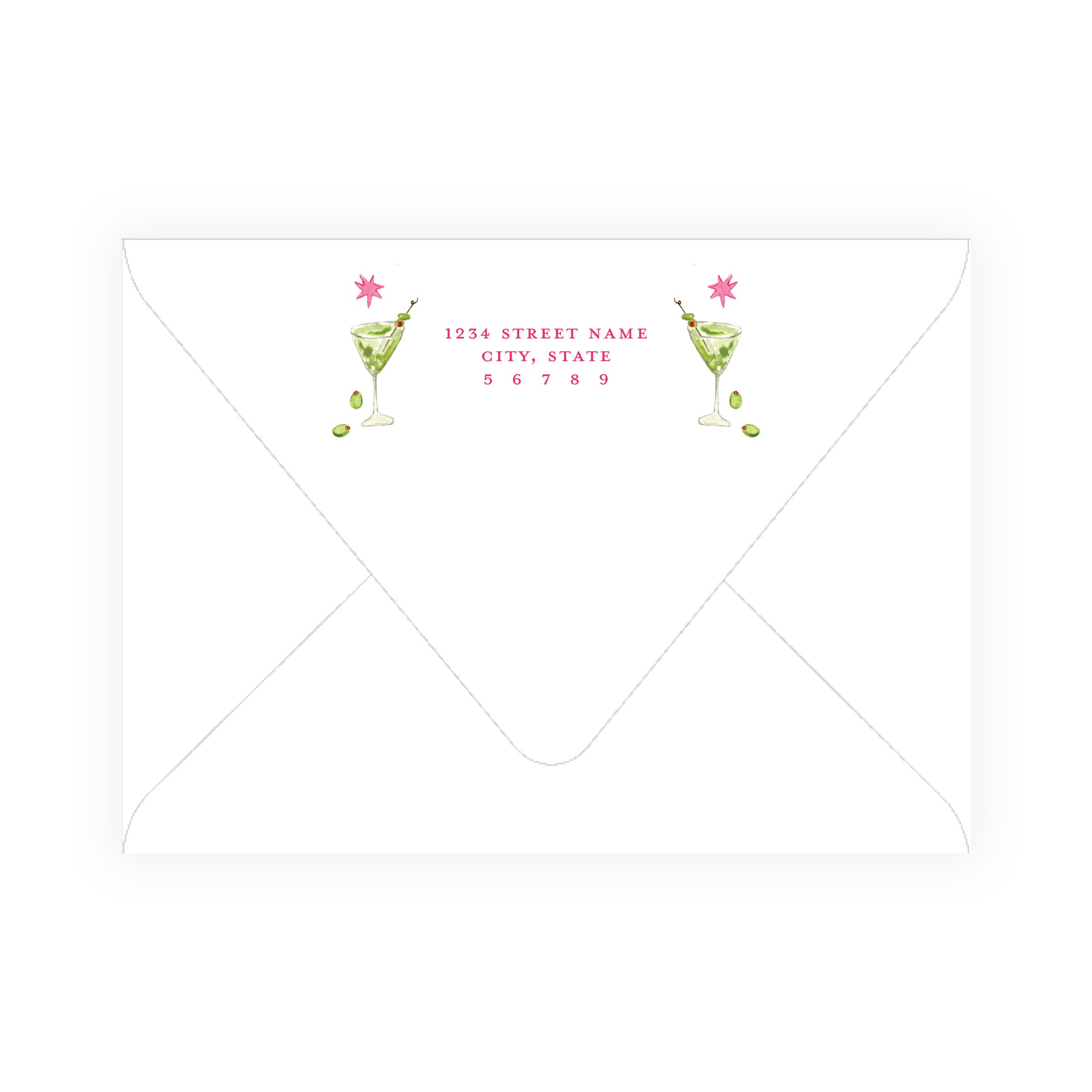Martinis & Mistletoe Holiday Engagement Party Invitation