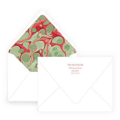 Very Merry Green Marble Landscape