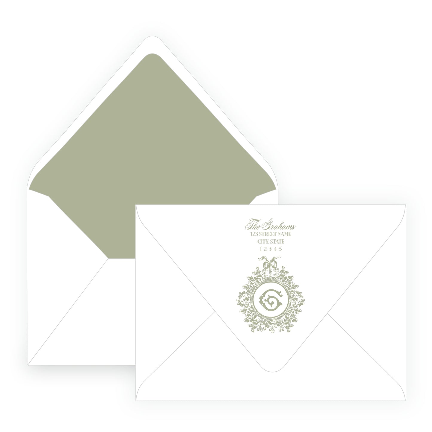 Heirloom Vintage Floral Large Crest (Customize Your Color)