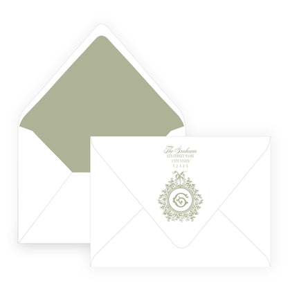 Heirloom Vintage Floral Large Crest (Customize Your Color)