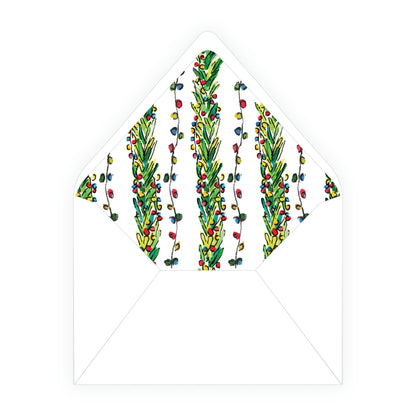 Wrapped In Lights Trim Holiday Card