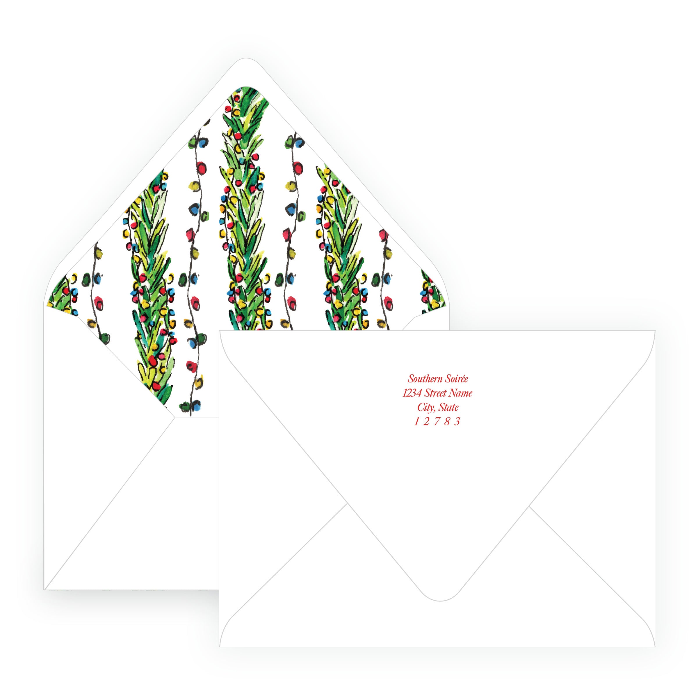 Wrapped In Lights Trim Holiday Card
