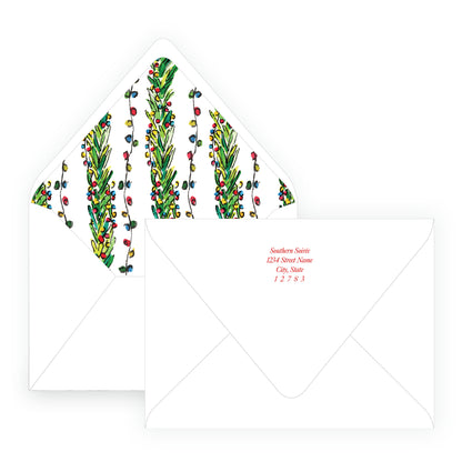 Wrapped In Lights Trim Holiday Card