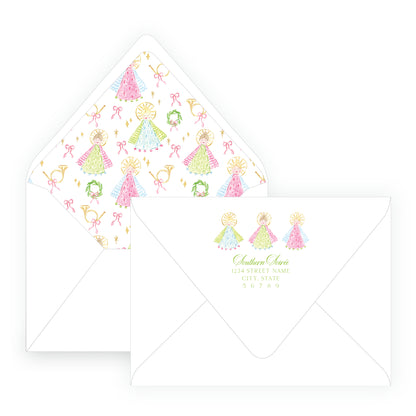 Green Holy Night Angels Landscape