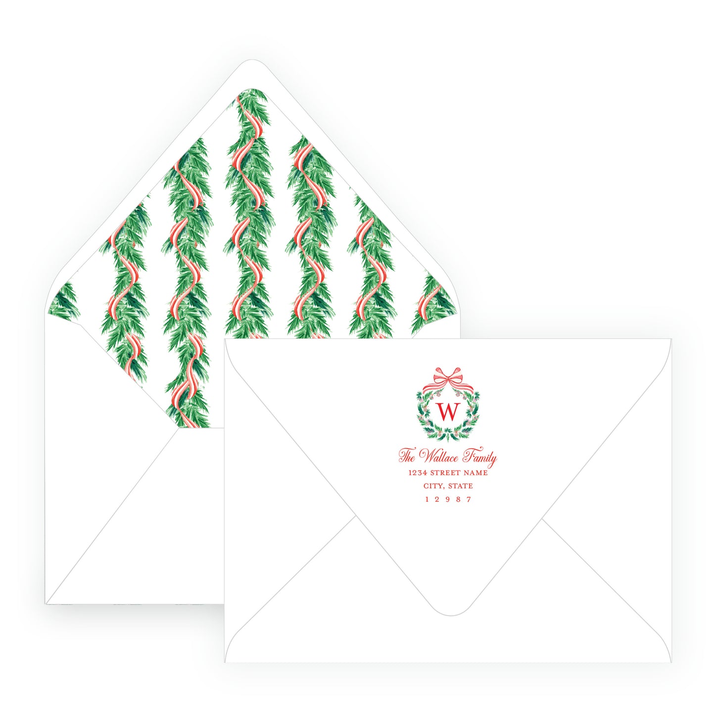 Candy Cane Wreath Landscape