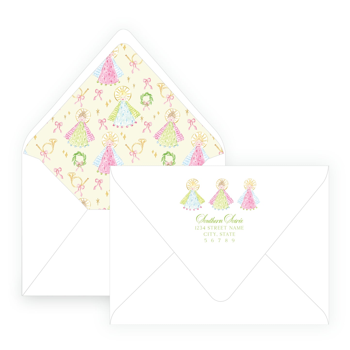 Green on Green Holy Night Angels