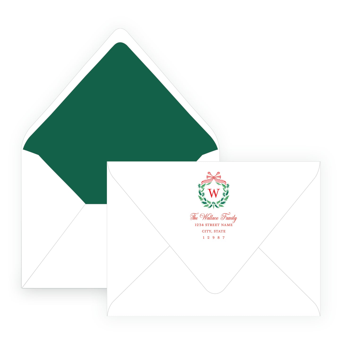 Candy Cane Wreath Landscape