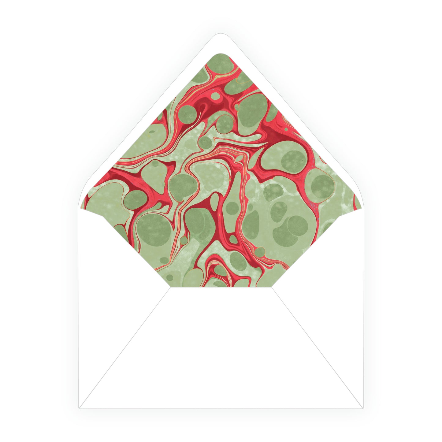 Very Merry Red Marble Landscape