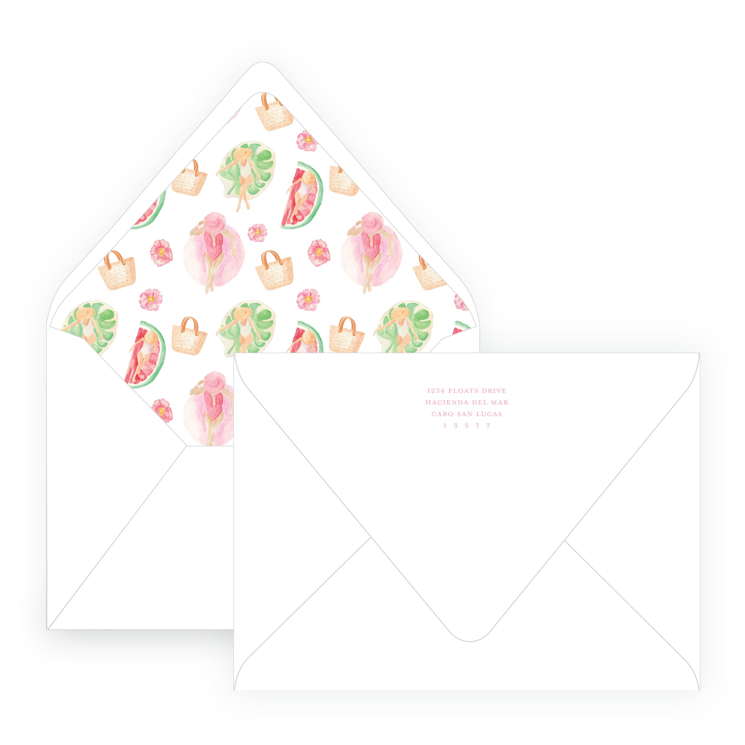 Floats & Féte Pink Bachelorette Invitation