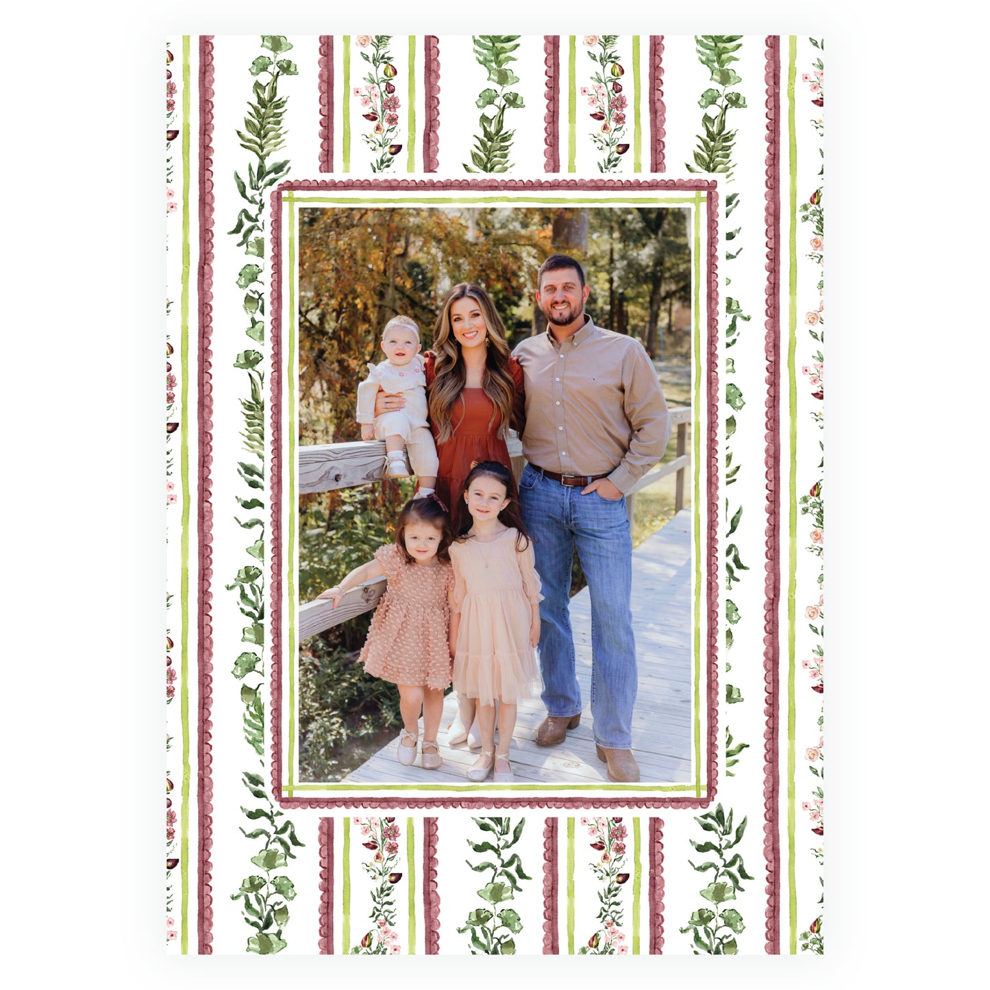 Figs and Floral Full Botanical Stripe