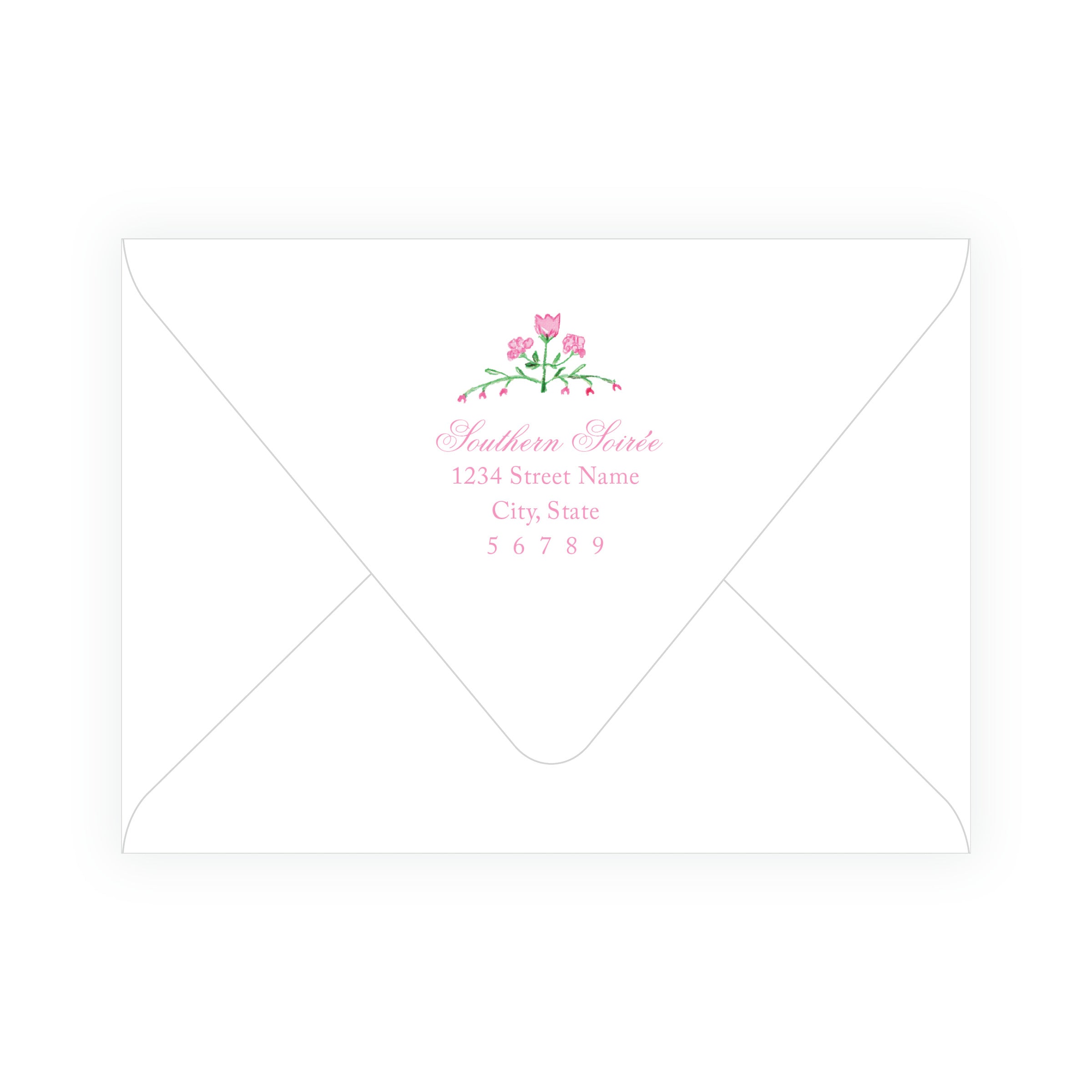 Tiny Petals Floral Frame Note Cards