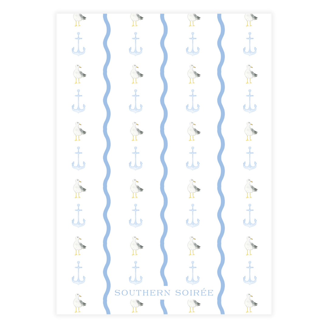 Blue Sailboat Nautical Birthday Invitation