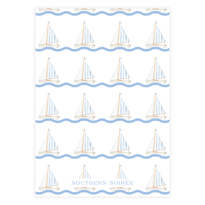 Blue Sailboat Invitation