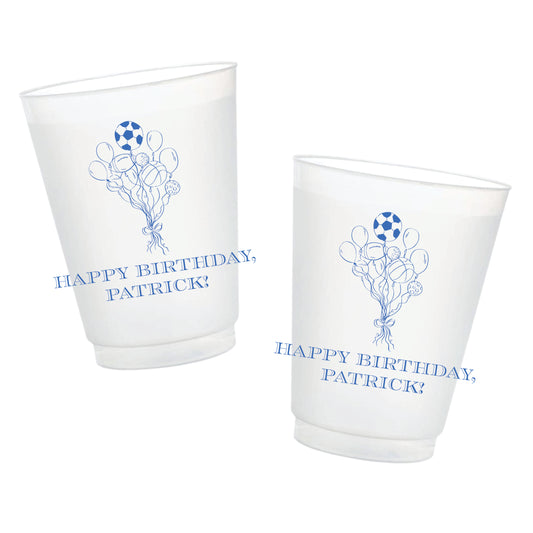 Sport Balloons Frosted Cups