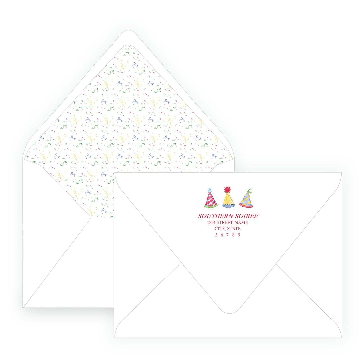 Happy Birthday Streamers Invitation