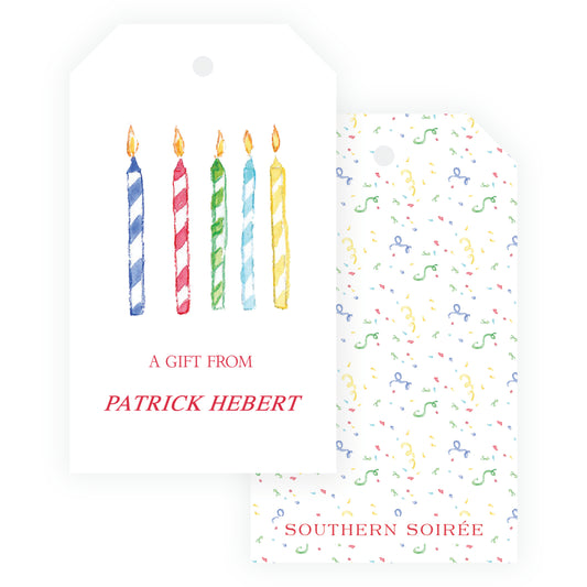 Happy Birthday Candles Gift Tag