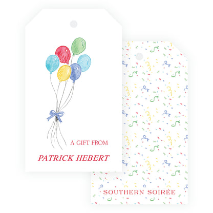 Happy Birthday Balloon Gift Tag