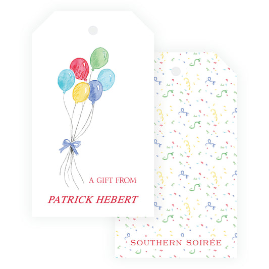 Happy Birthday Balloon Gift Tag