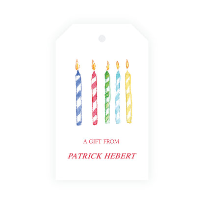 Happy Birthday Candles Gift Tag