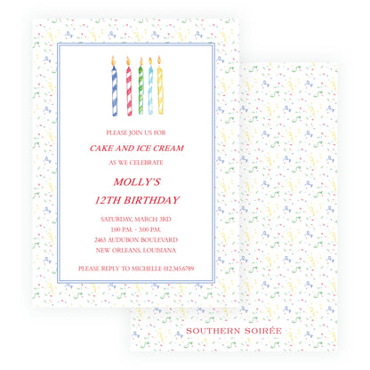 Happy Birthday Candles Invitation