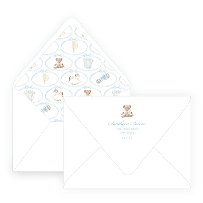 Heirloom Moments Blue Invitation
