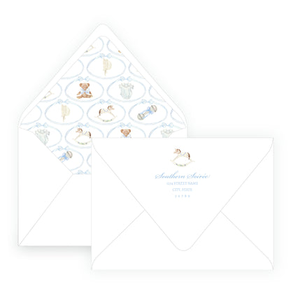 Heirloom Moments Blue Invitation