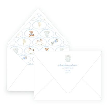 Heirloom Moments Blue Invitation